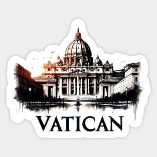 Vatican City Travel Vintage Sticker